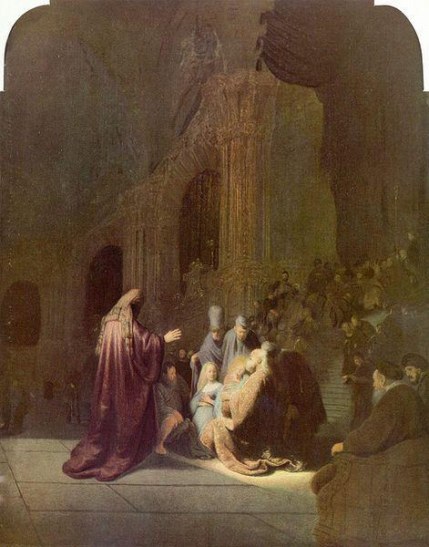 Rembrandt Peale Simeon in the temple Sweden oil painting art